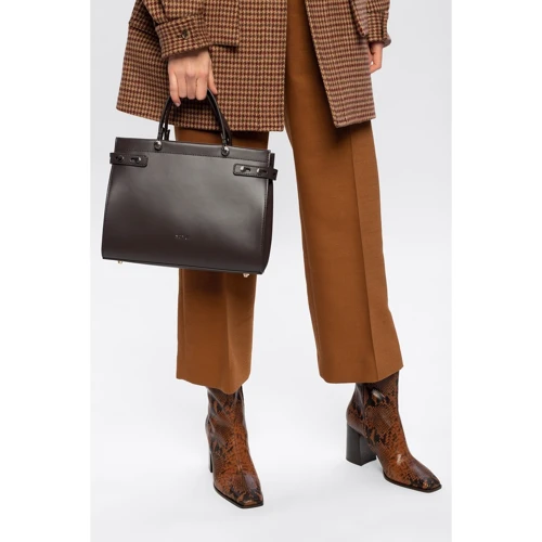Жіноча сумка тоут Furla Lady M M Tote BAWC01L темно-коричнева (BAWC01LA.0029GAF00): Тип ручки Зі знімним ременем, Плечовий ремінь, З двома ручками, Коротка ручка