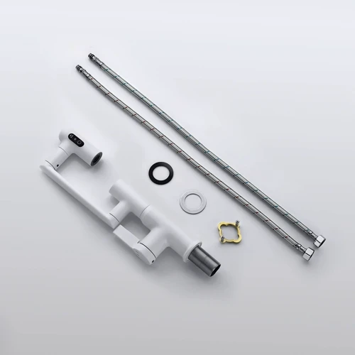 Смеситель для раковины Lefton Single-Hole Rotatable Faucet with Temperature Display-BF2204 White: Термостат Нет