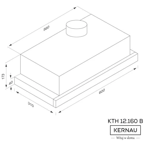 Вытяжка KERNAU KTH 12.160 B: Тип воздухоочистителя Рециркуляция, Отвод
