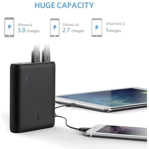 Внешний аккумулятор ANKER Power Bank PowerCore V3 10400mAh Black (A1214G11): Сила тока на выходе, A 3