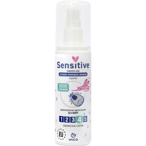 Спрей от насекомых Vaco Sensitive от комаров, клещей и мошек с Icaridin 10% 80 мл (5901821952613)