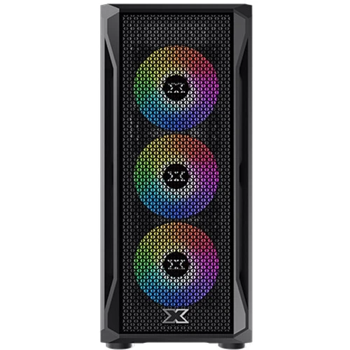 Корпус Xigmatek Gaming X Black (EN46621): Матеріал передній панелі пластик і сталь
