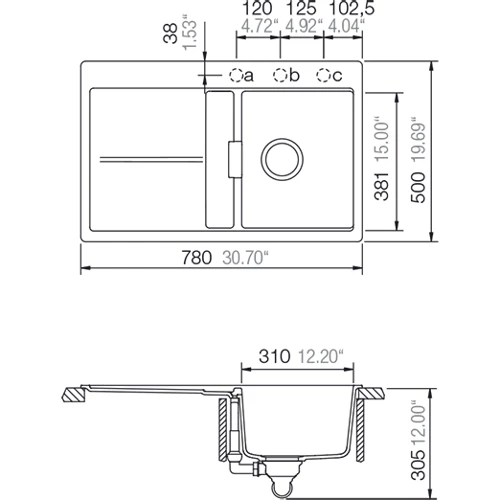 Schock HORISONT D-100 (52044082): Форма Прямоугольная
