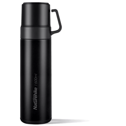 Термос Naturehike NH17S020-B 304 сталь черный 0.6 л (6927595724132)