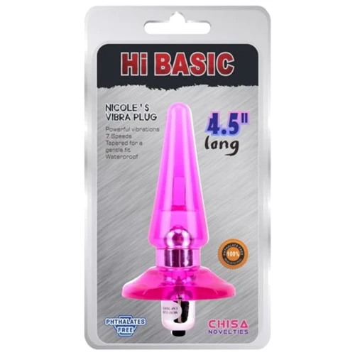 Анальный плаг с вибрацией NICOLE'S Vibra Plug - Pink, 291320