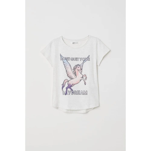 Футболка H & M 5679927 134-140 см світло-сіра