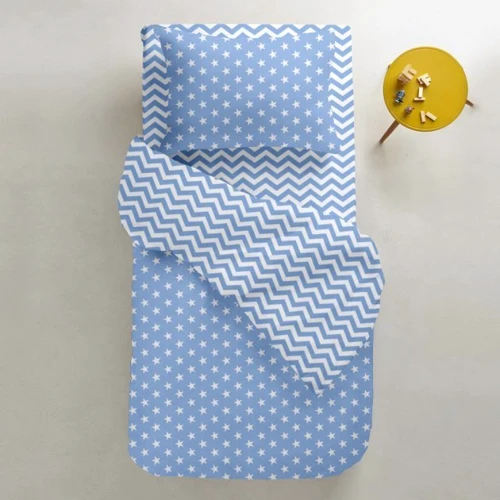 Набор простыней Cosas White/Zigzag light blue 120x60 см (4822052056875)