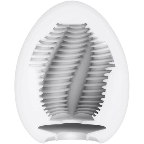 Мастурбатор-яйцо Tenga Egg Tube, рельеф с продольными линиями