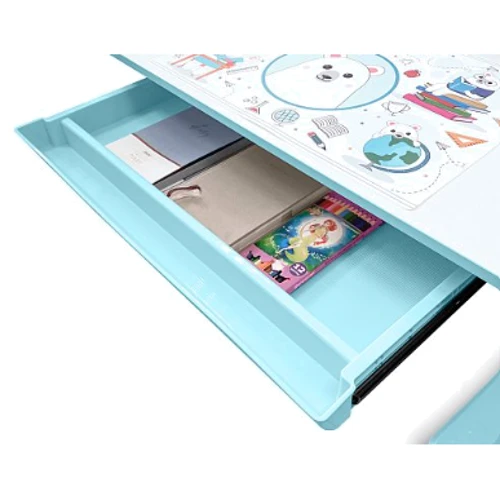 Комплект мебели (стол + стульчик + полка) Mealux BD-28 Panda Blue (BD-28 BL)