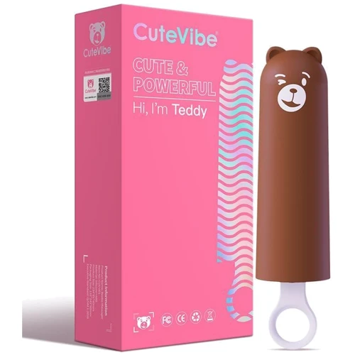 Вибратор CuteVibe Teddy Brown (Pink Dildo)