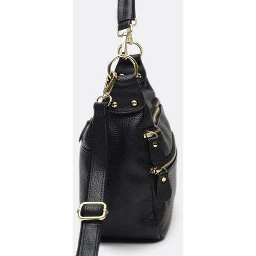 Женская сумка через плечо Borsa Leather черная (K1213-black): Страна производитель Тайвань