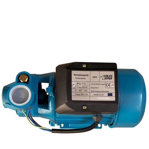 Поверхностный вихревой насос VOLKS pumpe QB60 0.37кВт: Производительность, л/ч 1800