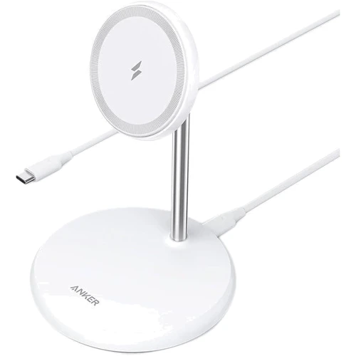 Зарядний пристрій ANKER Wireless Charger MagSafe Stand PowerWave 15W White (A2540G21) для iPhone 16 I 15  I 14 I 13 I 12 series