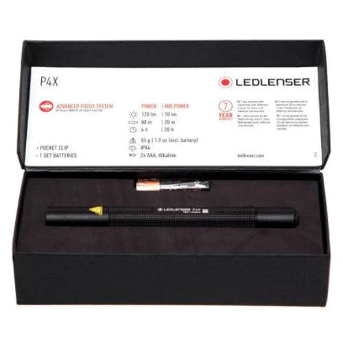 Ліхтар туристичний LedLenser P4X, 120/10 (500747): Дальність підсвічування, м 80