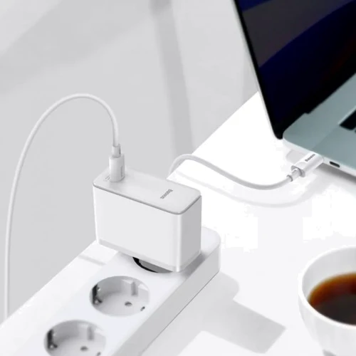 Зарядний пристрій Baseus Wall Charger GaN2 100W White with USB-C Cable (TZCCGAN-L02): Кількість USB-портів 1