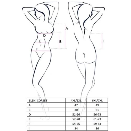 Корсет Passion ELENI CORSET white 4XL/5XL