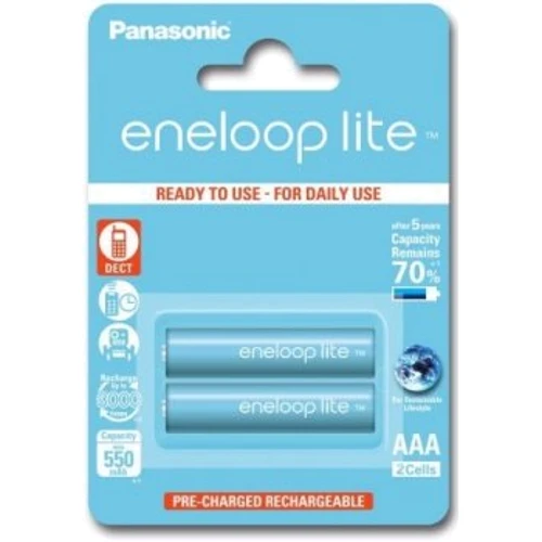 Аккумулятор Panasonic Eneloop Lite AAA 550 2BP mAH NI-MH (BK-4LCCE/2BE)