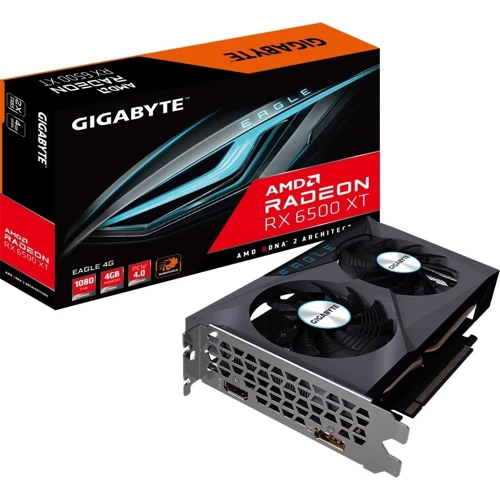 Видеокарта Gigabyte Radeon RX 6500 XT 4Gb EAGLE (GV-R65XTEAGLE-4GD): Объем памяти, Гб 4