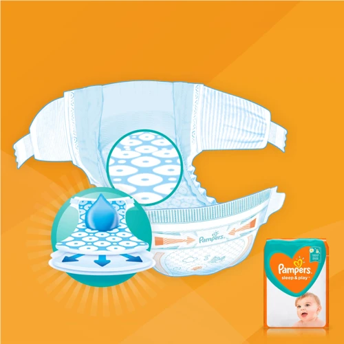 Подгузники Pampers Sleep & Play Midi Размер 3 (6-10 кг), 58 шт (4015400224211): Пол ребенка Унисекс