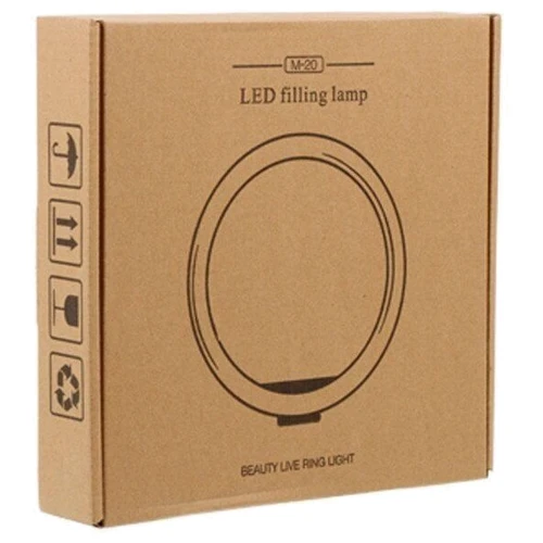 Кільцева лампа M-20 20см з власником, без підставки Чорний