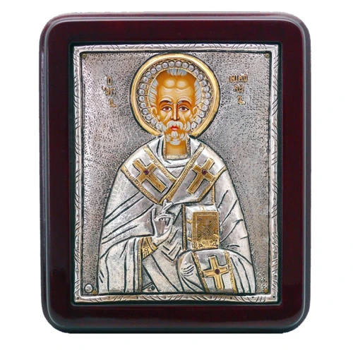 Икона Argiropuolos Святой Николай Чудотворец 19х16см (813-1435)