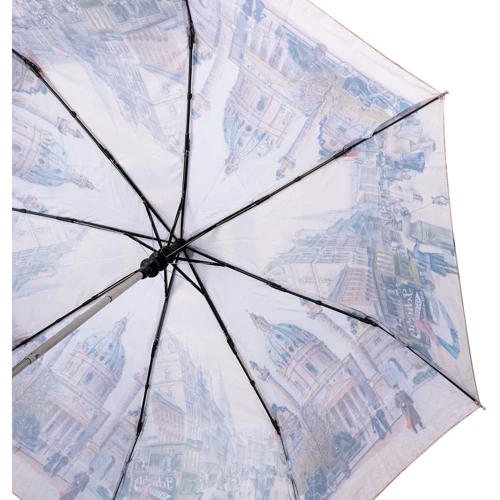 Зонт женский полуавтомат Magic Rain серый (ZMR4333-07): Фасон Складной (3 сложения)