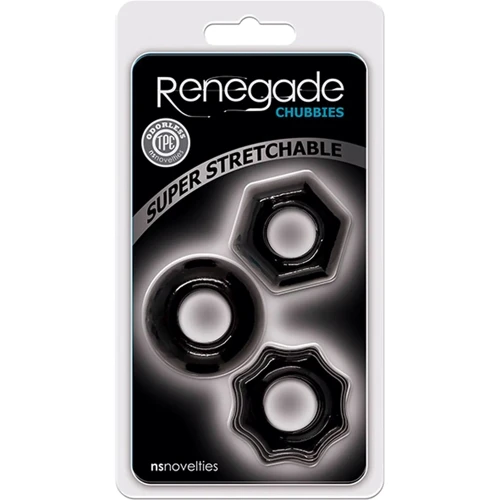 Набор эрекционных колец Ns Novelties Renegade Chubbies Rings (чёрный): Производитель Ns Novelties