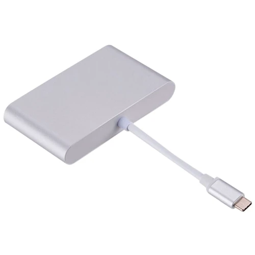 Адаптер Dynamode USB-C to HDMI + USB-C + USB 3.0 + RJ45 Silver фото 6