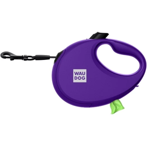 Поводок-рулетка для собак WAUDOG R-leash с контейнером для пакетов S фиолетовый до 12 кг 3 м (26279) фото 6