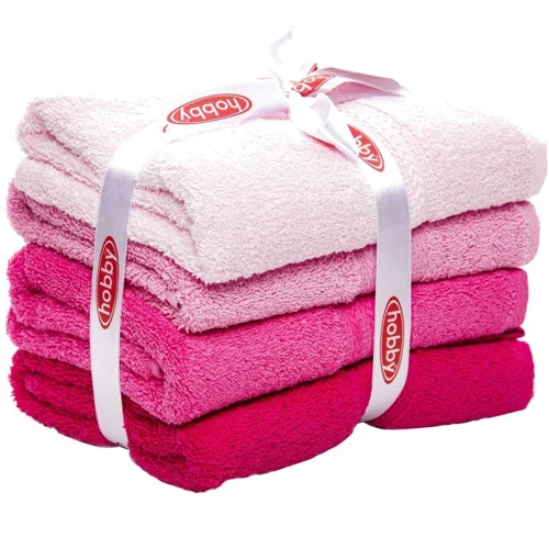 Полотенце HOBBY RAINBOW Pembe набор фуксия 70x140 см 4 шт. (8698499303973)