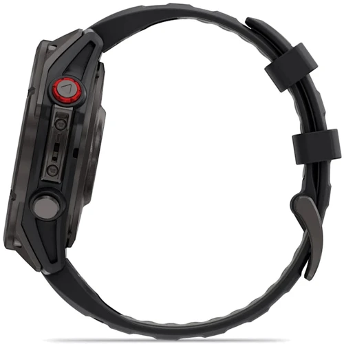 Смарт-часы Garmin Fenix 8 Pro AMOLED 47mm Sapphire Carbon Grey DLC Titanium with Black/Pebble Grey Silicone Band (010-03198-01)