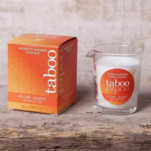 Массажная свеча для женщин TABOO Peche Sucre Bougie, 60 гр