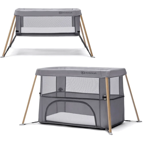 Ліжко-манеж 2 в 1 Kinderkraft Movi Grey Wooden (KCMOVI00WOD0000) фото 8