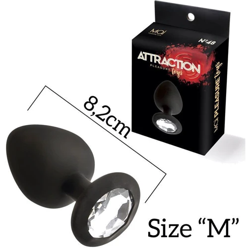 Анальная пробка с кристаллом MAI Attraction Toys №48 Black М