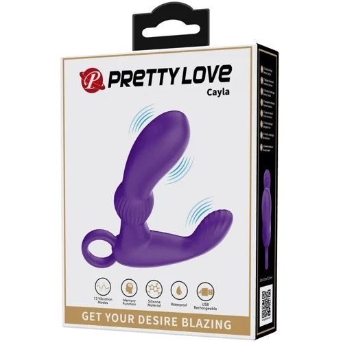 Вибромассажер простаты с функцией памяти LYBAILE Pretty Love Cayla Purple (BI-040170-1)