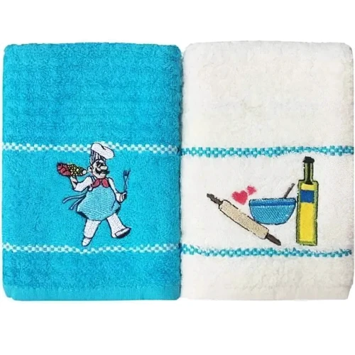Полотенце HomeBrand Повар набор для кухни 2 шт 40x60 см (5863): Тип набор полотенец