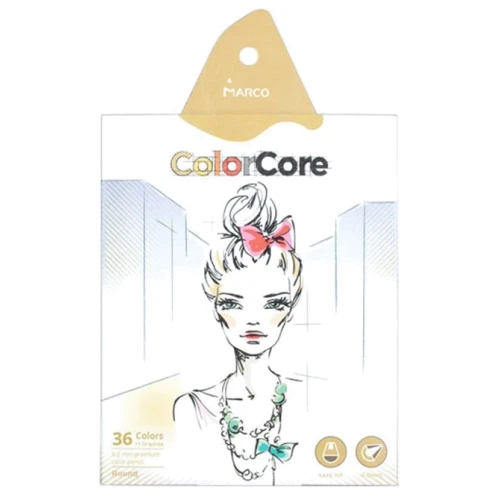 Карандаши Marco 3130-36СВ 36 цв ColorCore +1 графитный круглая