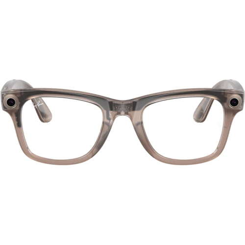 Смарт-окуляри Ray-Ban Meta Wayfarer Shiny Warm Stone- Transitions Clear/Watermelon Red size M (RW4006 6705P5 50-22) фото 5