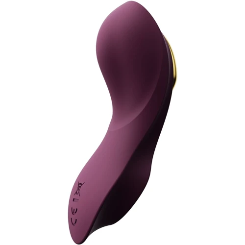 Смартвибратор в трусики Zalo - AYA Velvet Purple, насадка и пульт ДУ