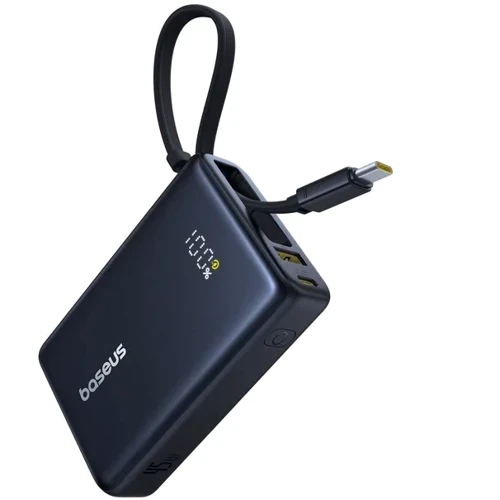 Внешний аккумулятор Baseus Power Bank 10000mAh PicoGo Digital Display 45W Black (P10076803123-00): Емкость батареи, мАч 10000