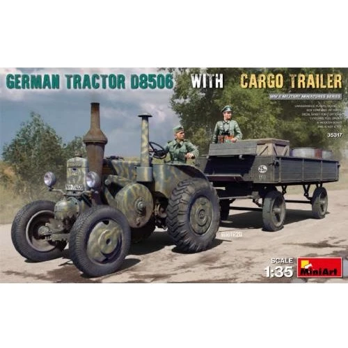 Модель Miniart Немецкий трактор D8506 с грузовым прицепом (MA35317)