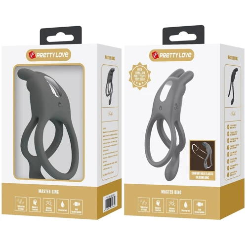 Ерекційне віброкільце LYBAILE Pretty Love - MASTER RING Gray (BI-210335-1)