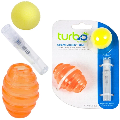 

Игрушка Coastal Turbo Scent Locker Football для котов, с кошачьей мятой оранжевая (81063_NCLCAT)