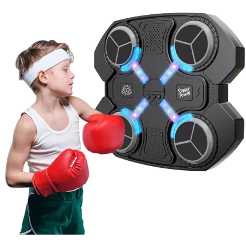 Детский электронный умный боксерский тренажер Bluetooth, свет, звук (2021-6 B) фото 9