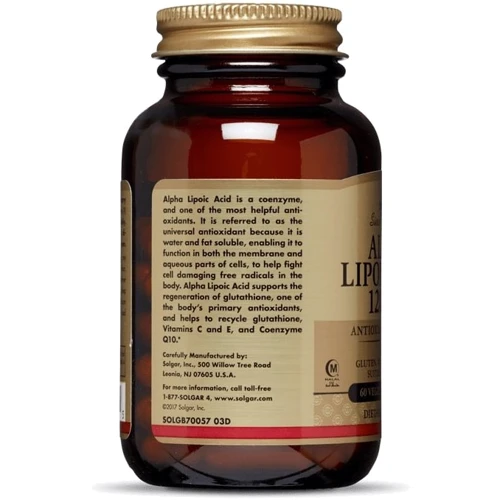 Solgar Alpha Lipoic Acid Солгар Альфа-ліпоєва кислота 120 mg 60 капсул: Форма випуску капсули