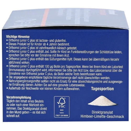 Orthomol Junior C Plus Ортомол Джуніор 30 днів (лінгвальний порошок): Форма випуску Порошок