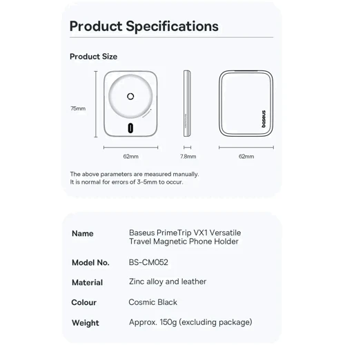 Держатель Baseus Car Holder VX1 Magnetic Black (C40169007123-00) for Apple iPhone 16 I 15 I 14 I 13 I 12 series фото 12