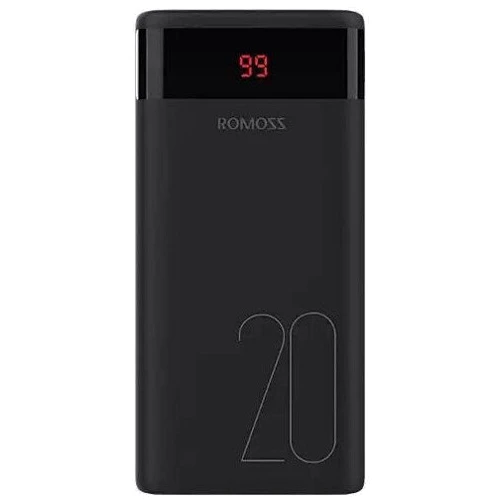 Зовнішній акумулятор Romoss Power Bank 20000mAh Ares20 Black (PAS20-102-2135H)