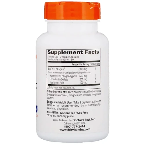 Doctor's Best Best Hyaluronic Acid with Chondroitin Sulfate 60 Caps (DRB-00146): Форма випуску капсули