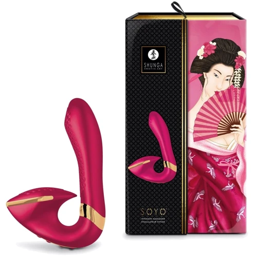 Вагинально-клиторальный вибратор Shunga Soyo Raspberry